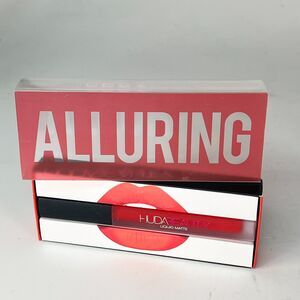 Huda Beauty Liquid Matte Lipstick Long Lasting Alluring Red Full Size .17 oz New